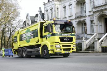 Картинка man автомобили мусоровозы автобусы грузовые se германия tgx двигатели