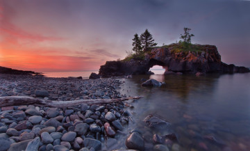 Картинка природа побережье арка скала океан