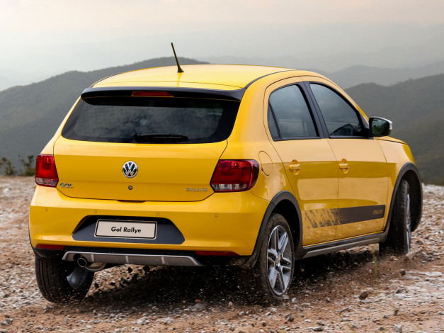 Обои картинки фото автомобили, volkswagen, rallye, gol, желтый, 2013