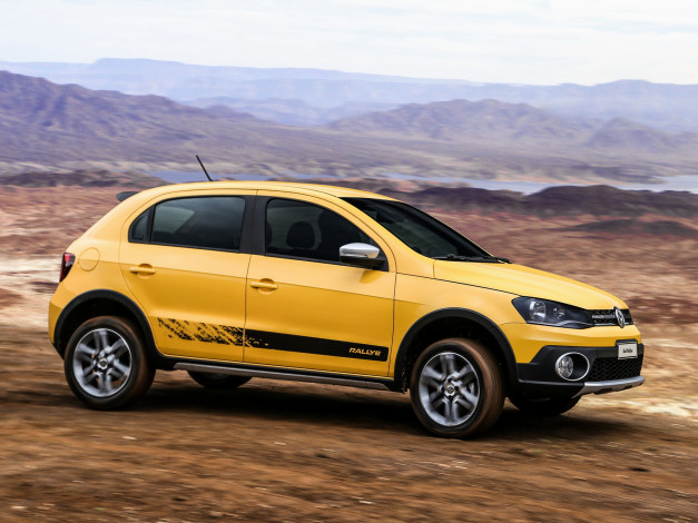 Обои картинки фото автомобили, volkswagen, rallye, gol, желтый, 2013