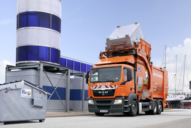 Обои картинки фото man, автомобили, мусоровозы, автобусы, двигатели, грузовые, германия, se, tgx