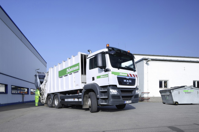 Обои картинки фото man, автомобили, мусоровозы, tgx, двигатели, грузовые, se, германия, автобусы