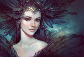 Картинка фэнтези девушки нарисованная девушка взгляд арт