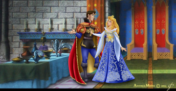 Картинка векторная+графика мультфильмы+ cartoons принц фон взгляд девушка