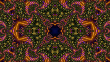 Картинка 3д+графика фракталы+ fractal цвета фон узор