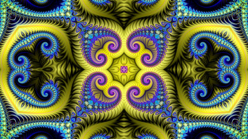 Картинка 3д+графика фракталы+ fractal узор цвета фон