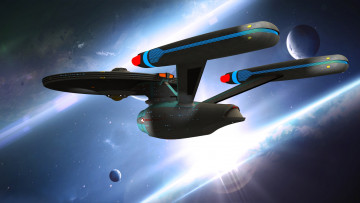 Картинка видео+игры -+star+trek+constellation планета вселенная космический корабль полет
