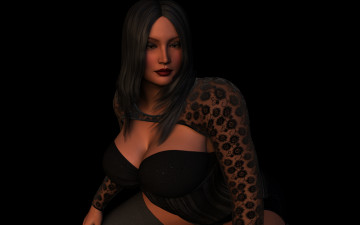 Картинка 3д+графика люди+ people девушка фон взгляд