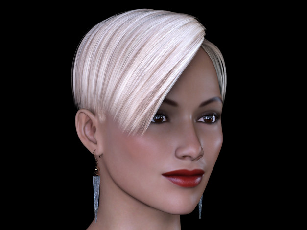 Обои картинки фото cassandra, 3д графика, портрет , portraits, девушка, взгляд, фон, блондинка