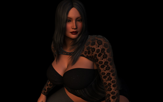 Обои картинки фото 3д графика, люди , people, девушка, фон, взгляд