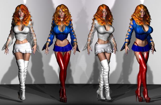 Обои картинки фото 3д графика, люди , people, взгляд, фон, девушки