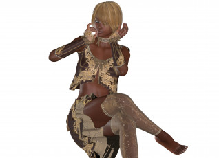 Картинка 3д+графика люди+ people девушка фон взгляд