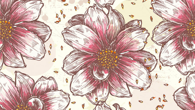 Обои картинки фото векторная графика, цветы , flowers, цветы, фон, лепестки