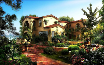 Картинка города -+здания +дома вилла