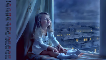 Картинка календари компьютерный+дизайн окно девочка взгляд