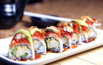 Картинка еда рыба +морепродукты +суши +роллы японская кухня роллы