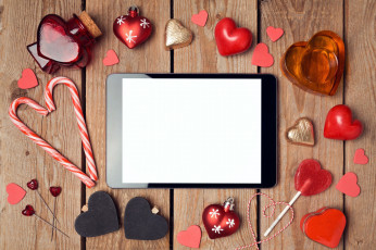 Картинка праздничные день+святого+валентина +сердечки +любовь сердечки