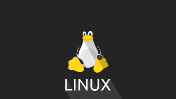 обоя компьютеры, linux, логотип, фон