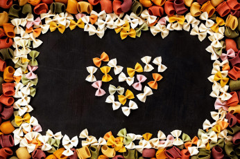 Картинка еда макаронные+блюда макароны бантики ассорти