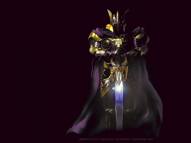 Обои картинки фото календари, фэнтези, оружие, черный, фон, мужчина, воин, calendar, 2020