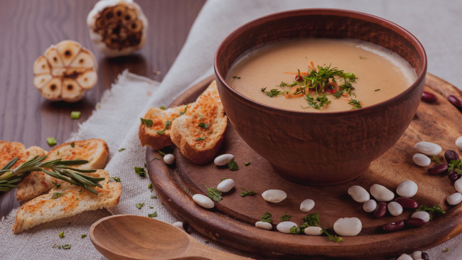 Обои картинки фото еда, первые блюда, фасолевый, суп