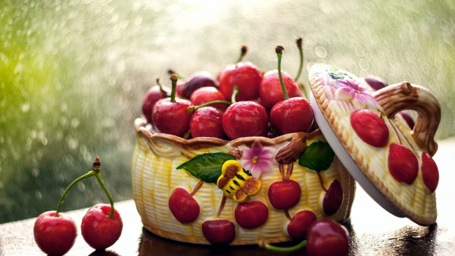 Обои картинки фото еда, вишня,  черешня