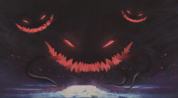 Картинка аниме животные +существа улыбка