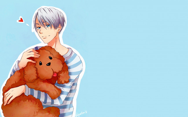 Обои картинки фото аниме, yuri on ice, юрий, на, льду, виктор, никифоров