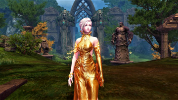 Картинка видео+игры aion девушка парк статуя
