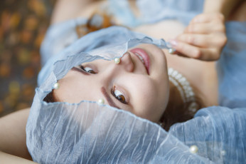 Картинка девушки -+лица +портреты жемчуг