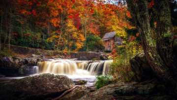 Картинка разное мельницы деревянная мельница лес осень