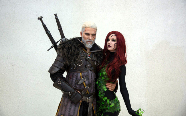 Обои картинки фото разное, мужчина женщина, косплей, образы, костюмы, наряды, ведьмак, плющ