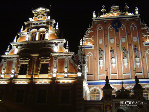 Картинка рига дом Черноголовых города латвия