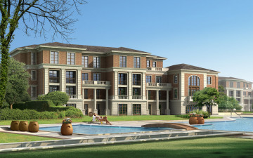 Картинка 3д графика architecture архитектура