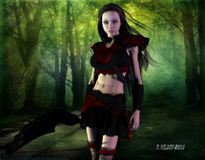 Картинка 3д графика elves эльфы эльфийка лес