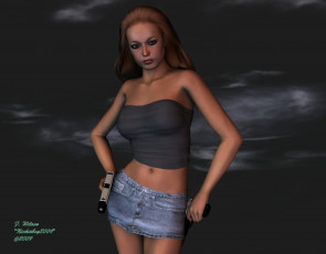 Картинка 3д графика people люди девушка