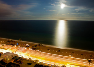 Картинка fort lauderdale florida города пейзажи atlantic ocean форт-лодердейл атлантический океан дорога побережье флорида