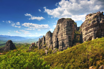 Картинка meteora greece природа горы долина скалы греция монастыри метеоры