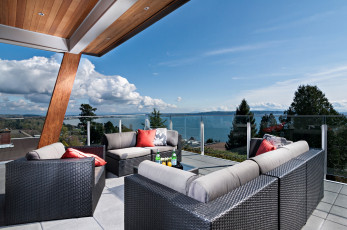 Картинка интерьер веранды террасы балконы диваны