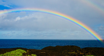 Картинка природа радуга океан америка