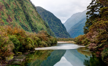 Картинка природа реки озера новая зеландия