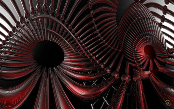 Картинка 3д графика fractal фракталы фон цвета линии узор