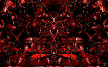 Картинка 3д графика fractal фракталы фон цвета узор