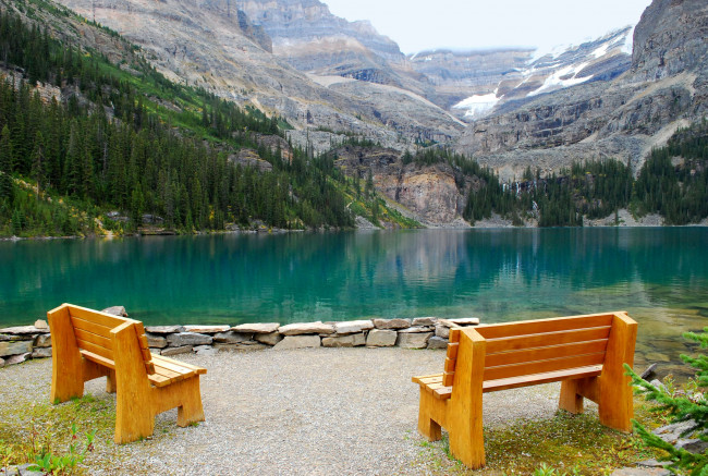 Обои картинки фото природа, реки, озера, скамейки