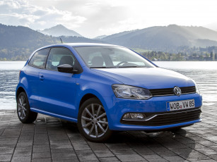 Картинка автомобили volkswagen синий 2014г typ 6r 3-door tdi polo