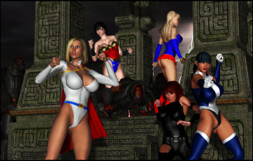 Картинка lordsnot 3д+графика fantasy+ фантазия драка девушки