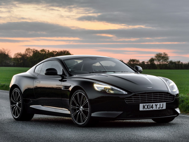 Обои картинки фото автомобили, aston martin, aston, martin, темный, 2014г, uk-spec, carbon, black, db9
