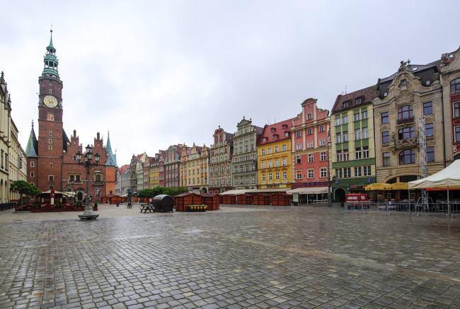 Обои картинки фото вроцлав , польша, города, - улицы,  площади,  набережные, дома, площадь