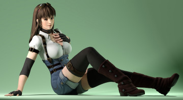 Картинка 3д+графика аниме+ anime сапоги фон взгляд девушка