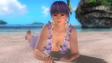 Картинка 3д+графика аниме+ anime фон взгляд девушка пляж